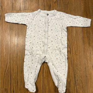 Cozy Cloud Print Kids Footie